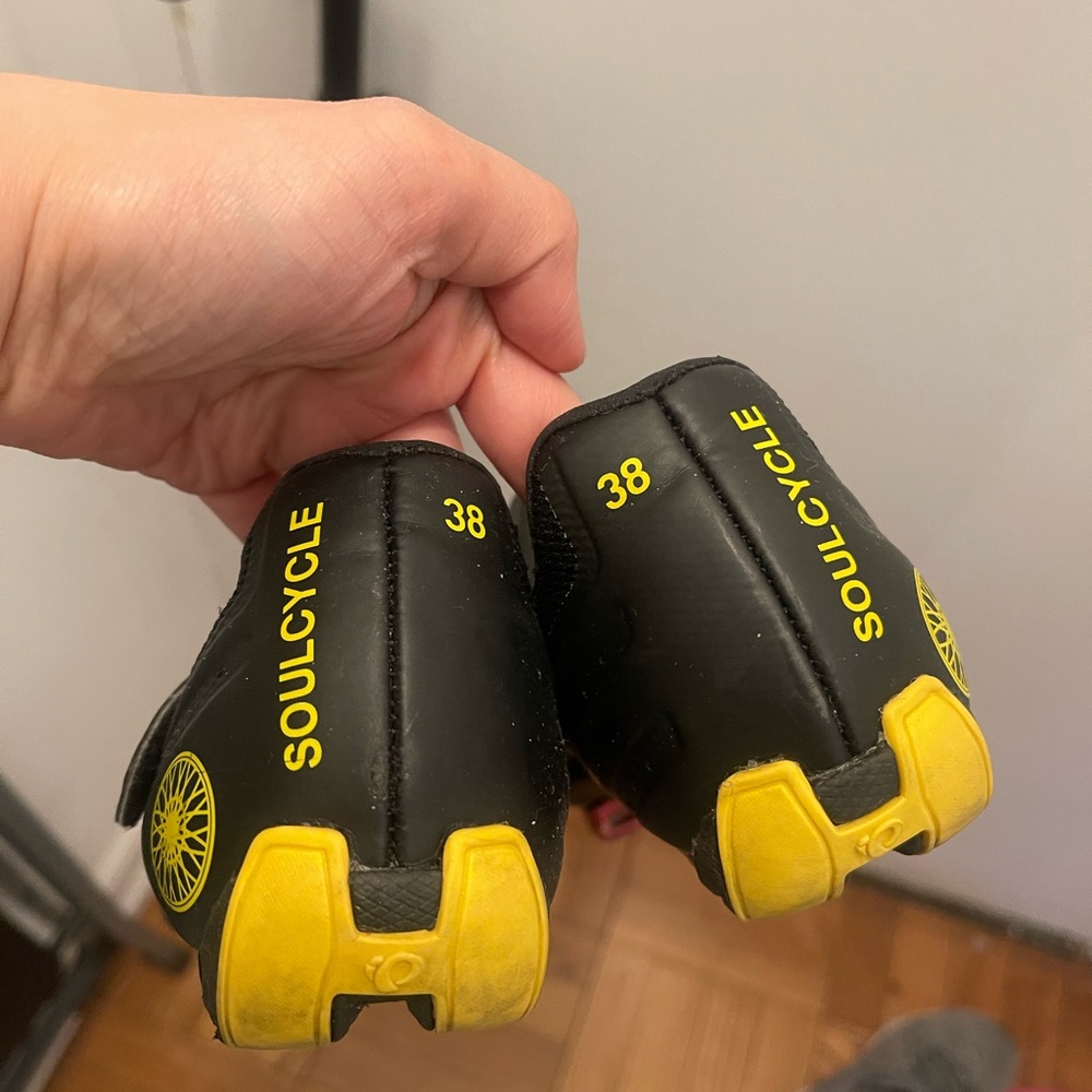 SOLD DO NOT BUY! SoulCycle Black and Yellow Cycling Shoes - size 38